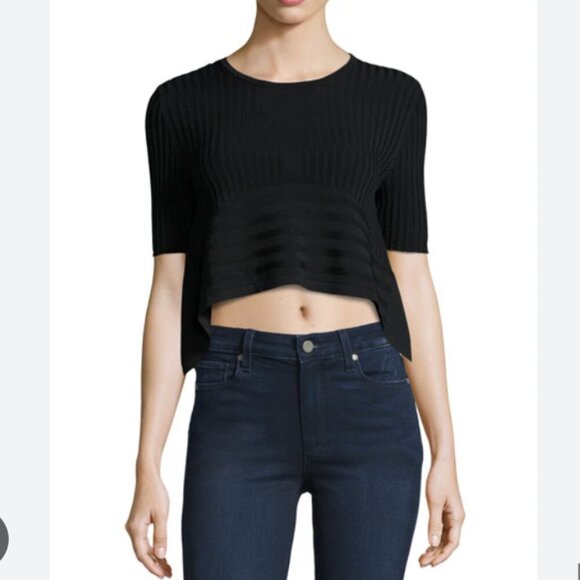 Opening Ceremony Linear Ribbed Crop Top Size XS EUC - Picture 1 of 5